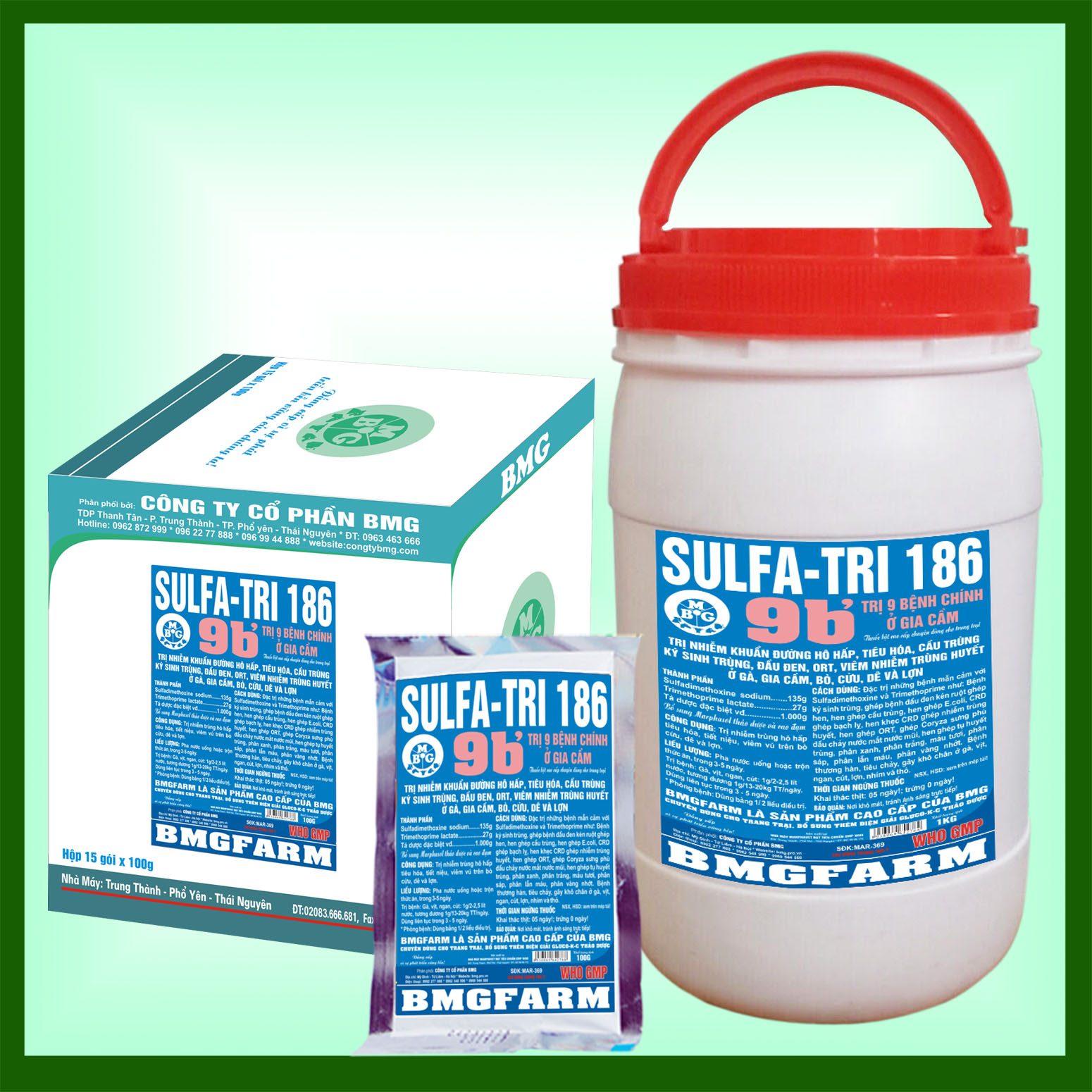 9b' Sulfa-tri 186 Farm